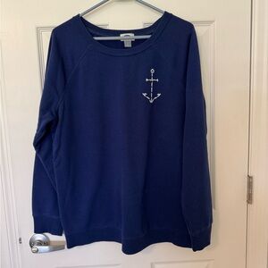 Old Navy Blue Anchor Sweatshirt. Large